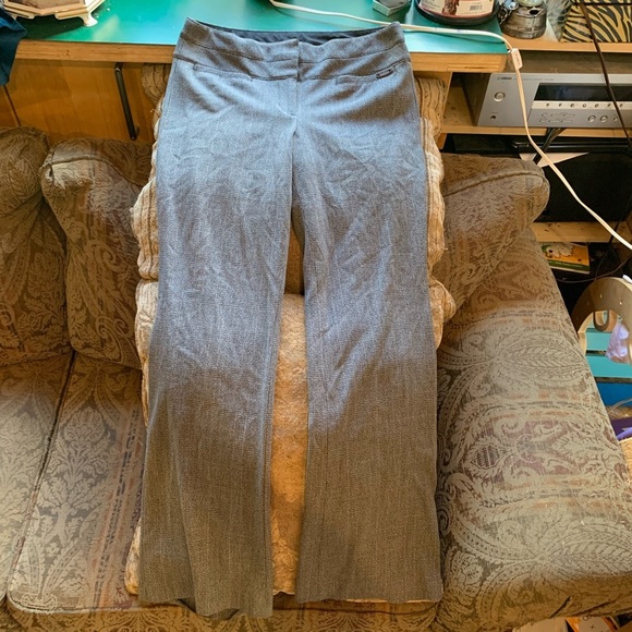 Grey Plaid Wool Wide Leg Women's Pants preppy 90’s Y2K Vintage Size Small Grunge - Picture 8 of 10